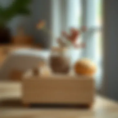 Close-up of a farmhouse mini riser with decorative elements