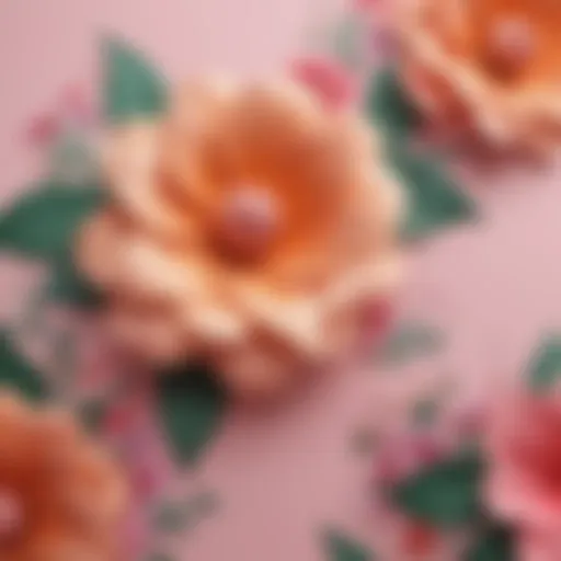 Close-up view of flower boob tape showcasing its unique floral designs.