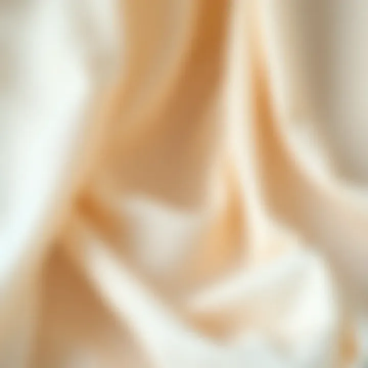 Close-up of soft fabric of a flowy blouse