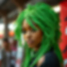 Stylish goddess locs wig in a vibrant color