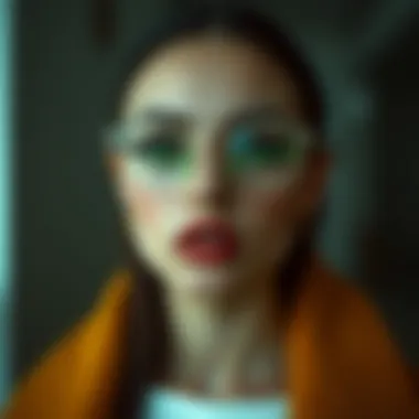 Fashion-Forward with Green Lashes Fashion-forward individual wearing green false lashes