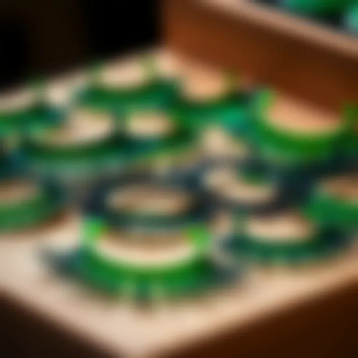 Stylish Green Lash Collection Stylish arrangement of various green false lashes