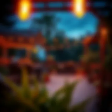 Elegant patio decorated with red solar string lights for gatherings