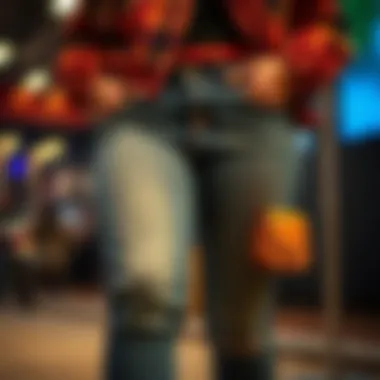 Accessorizing Lace-Up Jeans for a Stylish Look Fashionable lace-up jeans showcased with accessories