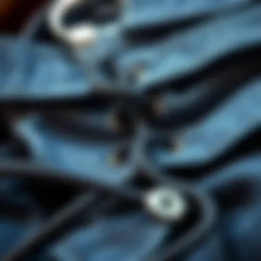 Detailed View of Lace-Up Design A close-up of lace-up detailing on plus-size jeans