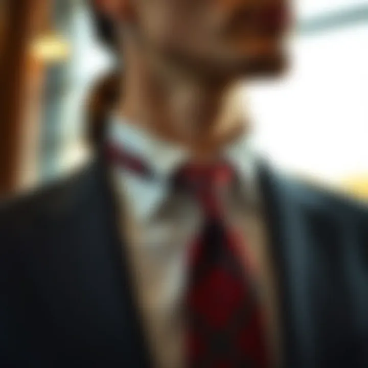 Sophistication in Ponytail Tie Design Close-up of a ponytail tie in a sophisticated setting