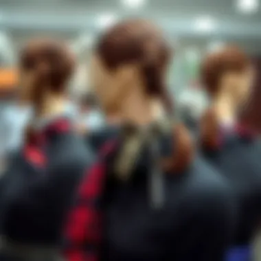 Unique Styles of Ponytail Ties Different styles of ponytail ties displayed on a mannequin