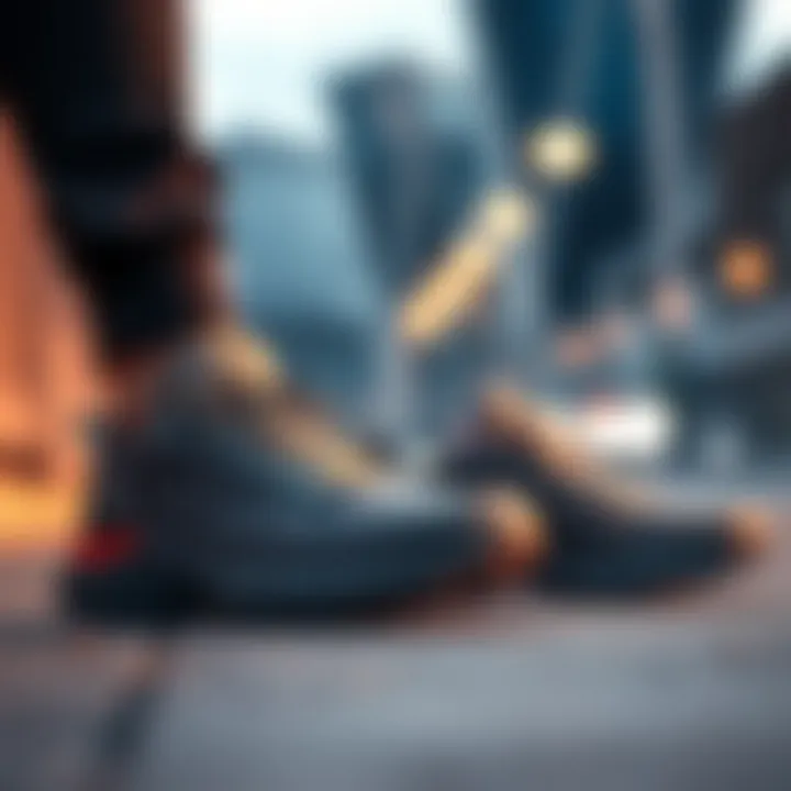 Sleek Design of Merrell Lightweight Sneakers An artistic depiction of Merrell lightweight sneakers highlighting their sleek design and aesthetic appeal.