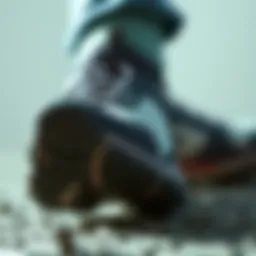 A close-up view of the innovative materials used in Merrell lightweight sneakers, showcasing breathability and durability.