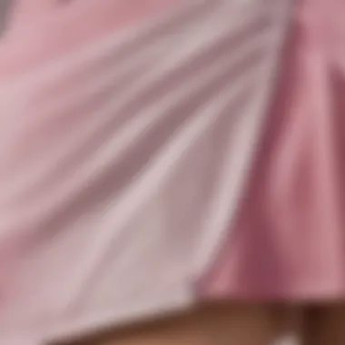 A close-up view of unique fabric textures used in athletic skorts, emphasizing material quality.