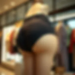 Stylish padded butt shorts displayed on a mannequin