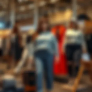 Fashionable Plus Size Casual Sets Display Fashionable plus size casual sets arranged aesthetically on display