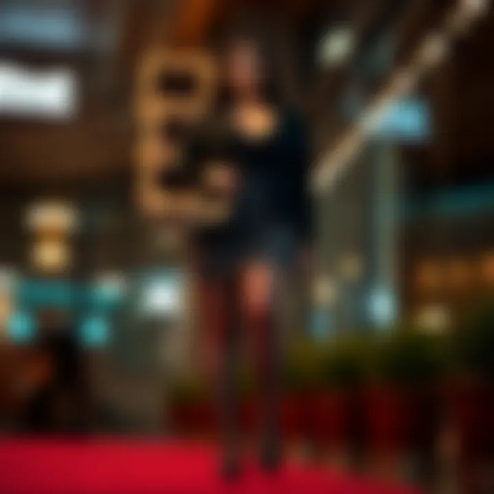 Stylish outfit incorporating plus size rhinestone pantyhose for a formal event