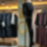 Chic Scalloped Edge Leggings on Display Stylish scalloped edge leggings displayed on a mannequin