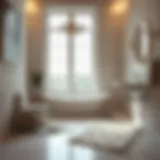 Elegant Shell-Shaped Bathroom Rug Elegant shell-shaped bathroom rug enhancing decor