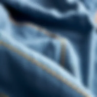 Close-up of denim fabric textures suitable for children