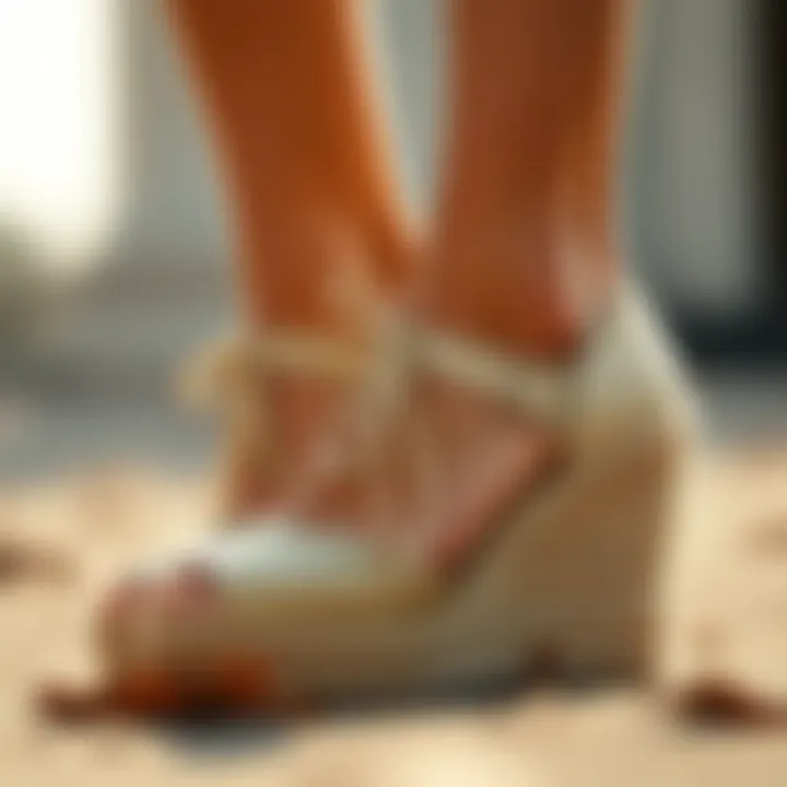 Sustainable wedge shoes made from eco-friendly materials