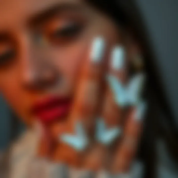 Exploring the Aesthetic and Application of White Butterfly Nail Stickers Summary
