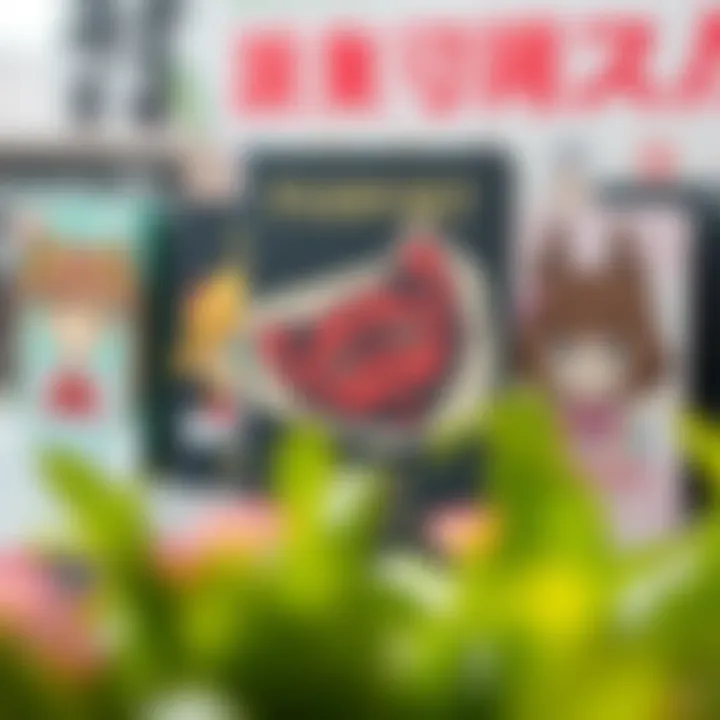 A stunning collection of anime passport covers featuring vibrant designs