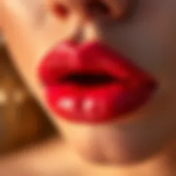 Close-up of the unique Dragon Ranee lip gloss texture