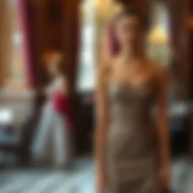 Formal Styling with Scallop Edge Dress Fashionable scallop edge dress styled for a formal event