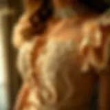 Elegant display of a vintage sexy maid costume highlighting intricate lace details.