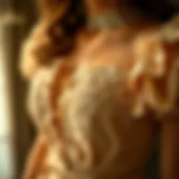 Elegant display of a vintage sexy maid costume highlighting intricate lace details.