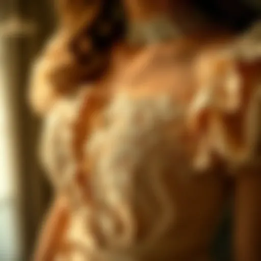 Elegant display of a vintage sexy maid costume highlighting intricate lace details.