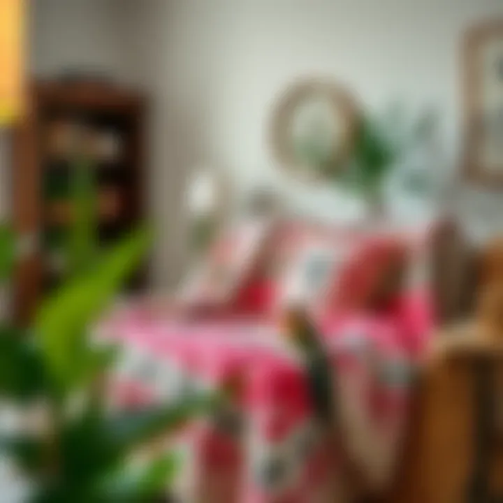 Hummingbird Throw Blankets Enhancing Room Decor A serene room featuring hummingbird throw blankets enhancing decor