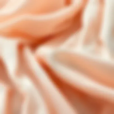 Luxurious Fabrics in Lingerie Close-up view of soft, luxurious fabrics used in lingerie.