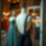 Elegant cut out tie back dress showcased on a mannequin