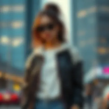 Fashionable Look with Drop Shoulder Bomber Jacket Stylish outfit featuring a drop shoulder bomber jacket