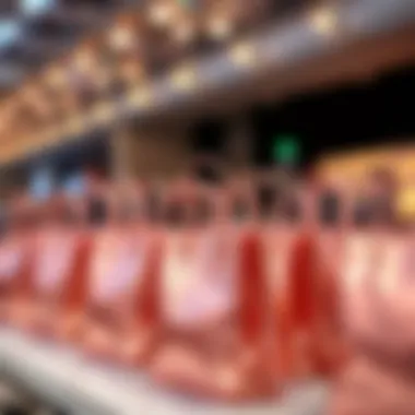 Rose Gold Favor Bags at a Modern Event Rose gold favor bags displayed at a modern event