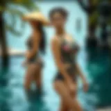 Embracing Tradition: A Look at Chinese Swimsuit Patterns Traditional Chinese swimsuit design showcasing intricate patterns