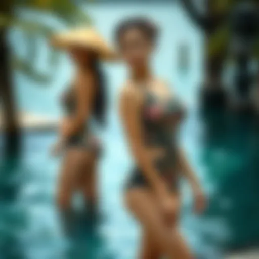 Embracing Tradition: A Look at Chinese Swimsuit Patterns Traditional Chinese swimsuit design showcasing intricate patterns