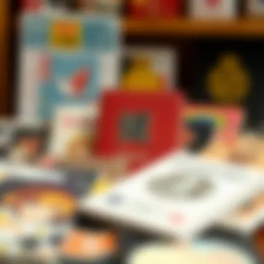 Variety of materials used in anime passport covers displayed creatively