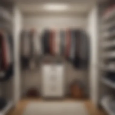 A closet scene showing optimized space usage with multi hook hangers.