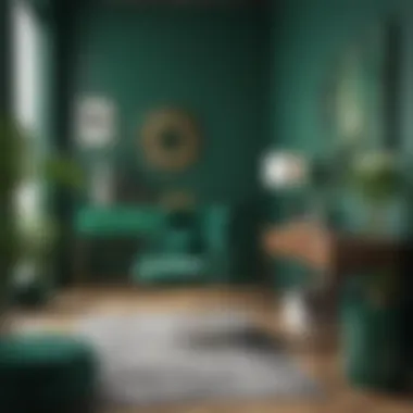Chic Home Decor with Emerald Green Contact Paper Elegant emerald green contact paper used in a chic home decor setup