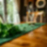 Elegant shamrock table runner adorning a dining table