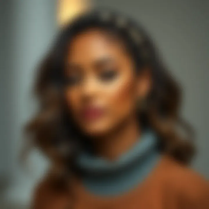 Casual Elegance with Heat Free Headband Wigs Elegant heat free headband wig styled for casual wear