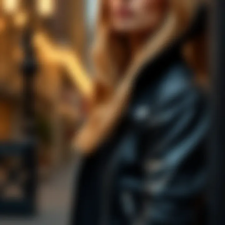 Sleek Design of Missguided Leather Jacket A stylish Missguided leather jacket showcasing its sleek design.