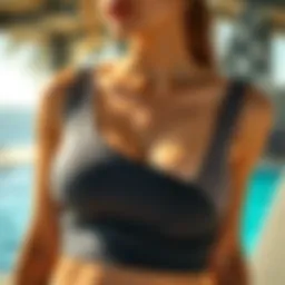 Sleek sleeveless swimming top showcasing modern design