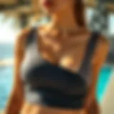 Contemporary Design of Sleeveless Swimming Tops Sleek sleeveless swimming top showcasing modern design