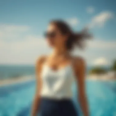 Styling Variations for Modern Swimwear Trendy styling options for sleeveless swimming tops