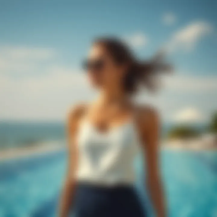Styling Variations for Modern Swimwear Trendy styling options for sleeveless swimming tops