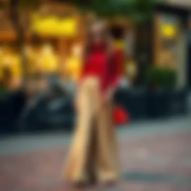 Seasonal Styling with Maxi Skirts Wide waistband maxi skirt paired with seasonal accessories