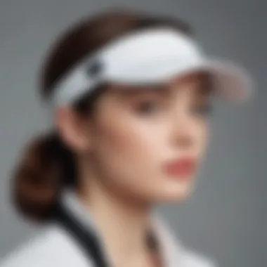 Design Focus on Comfort Close-up of a comfortable stretchy band on a visor