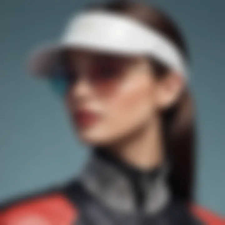 Trendy visors showcased in various colors and styles