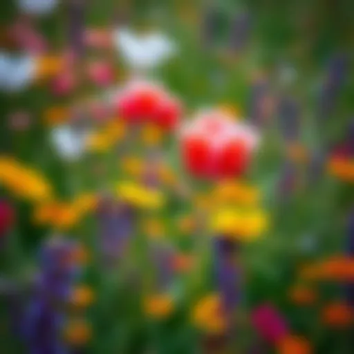 A breathtaking array of wildflowers in bloom, showcasing diverse colors and forms