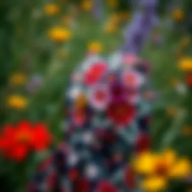 Wildflower Inspired Fashion A fashion design featuring wildflower motifs, blending nature with contemporary style